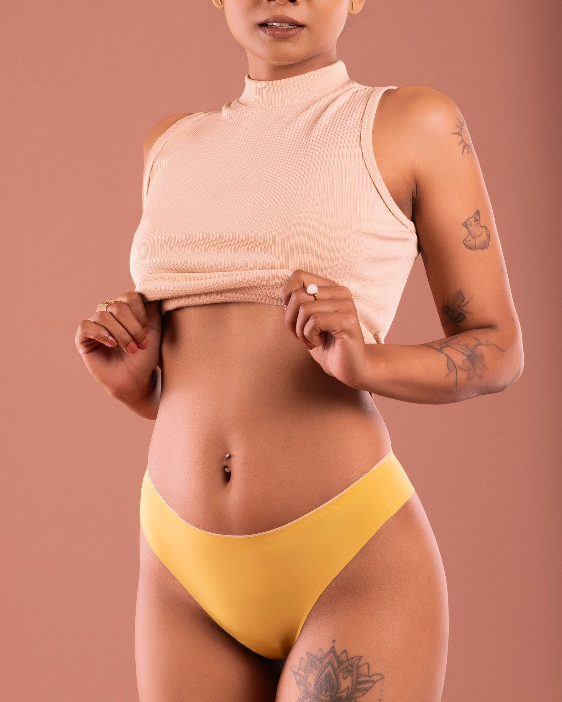 Ribbed Cotton Hipster
