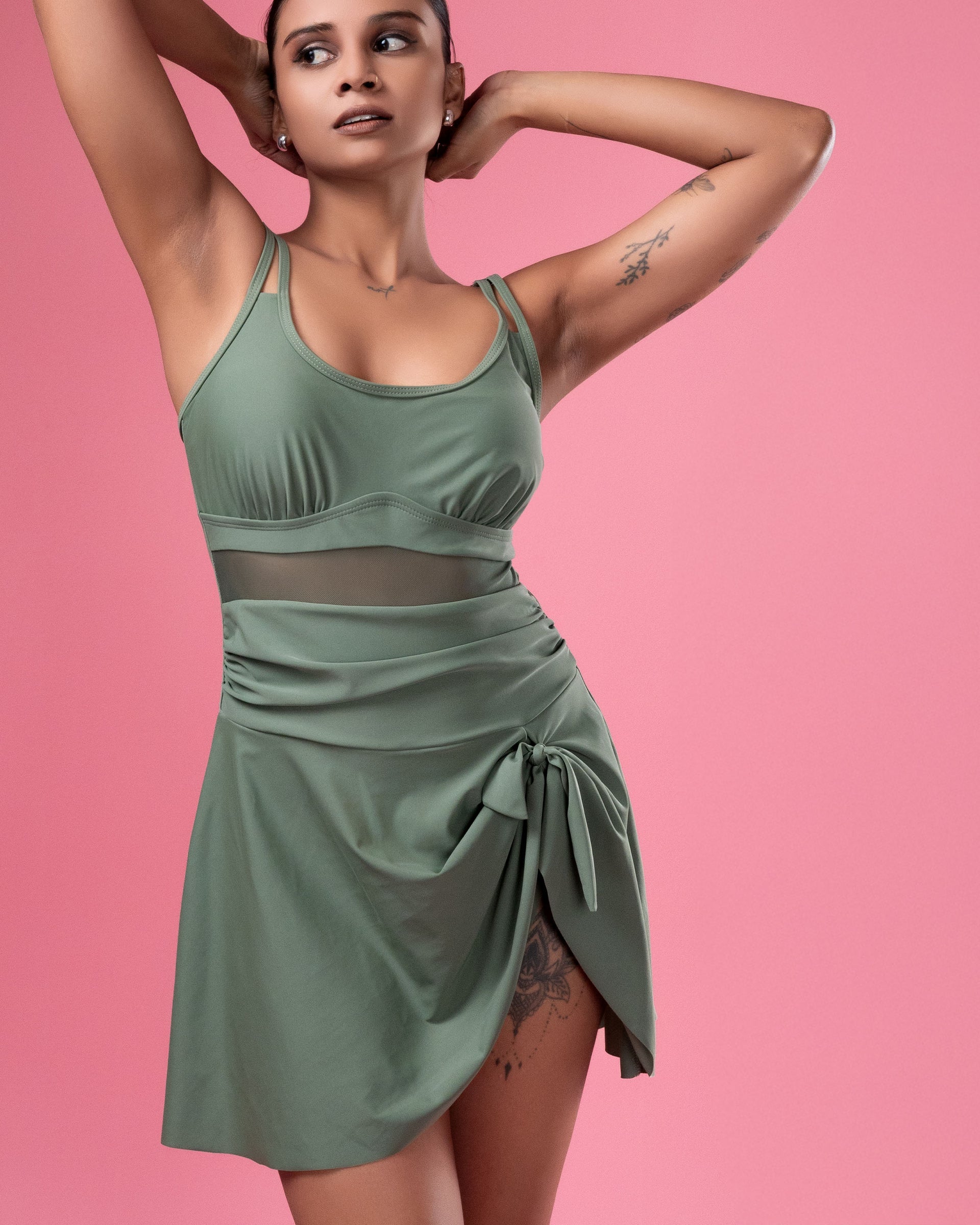 Elegant One-Piece Swimsuit Dress - Galis Lingerie - Image 2