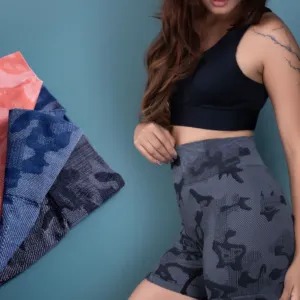 Camo Seamless High-Waist Shorts - Gali's Lingerie