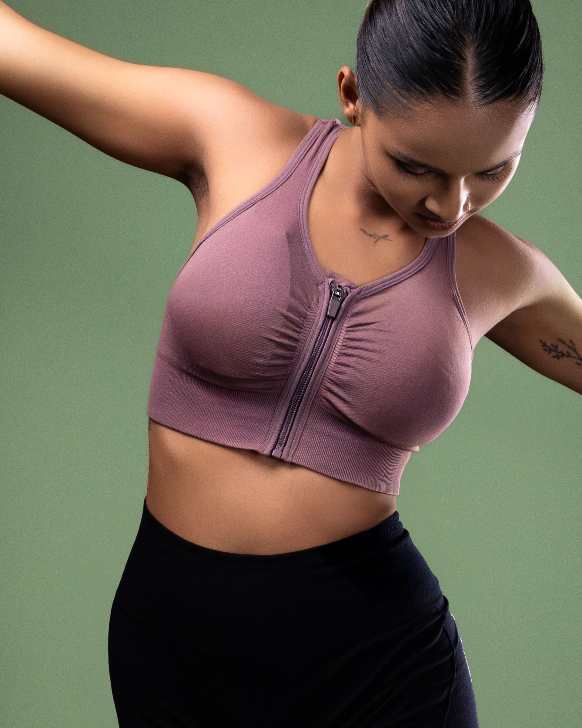 Gali's High-Support Racerback Sports Bra - Moisture-Wicking - Image 3