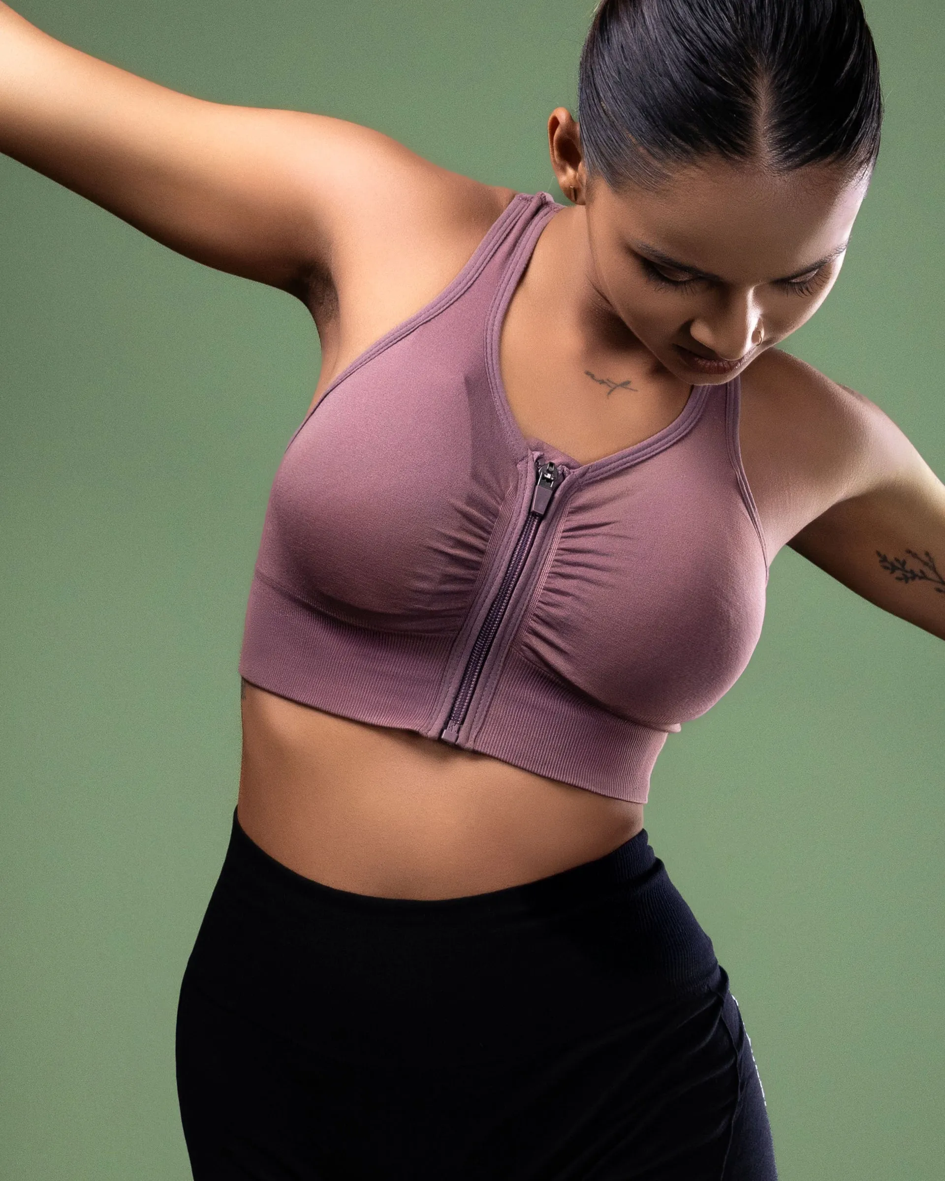 Gali's High-Support Racerback Sports Bra - Moisture-Wicking - Image 3