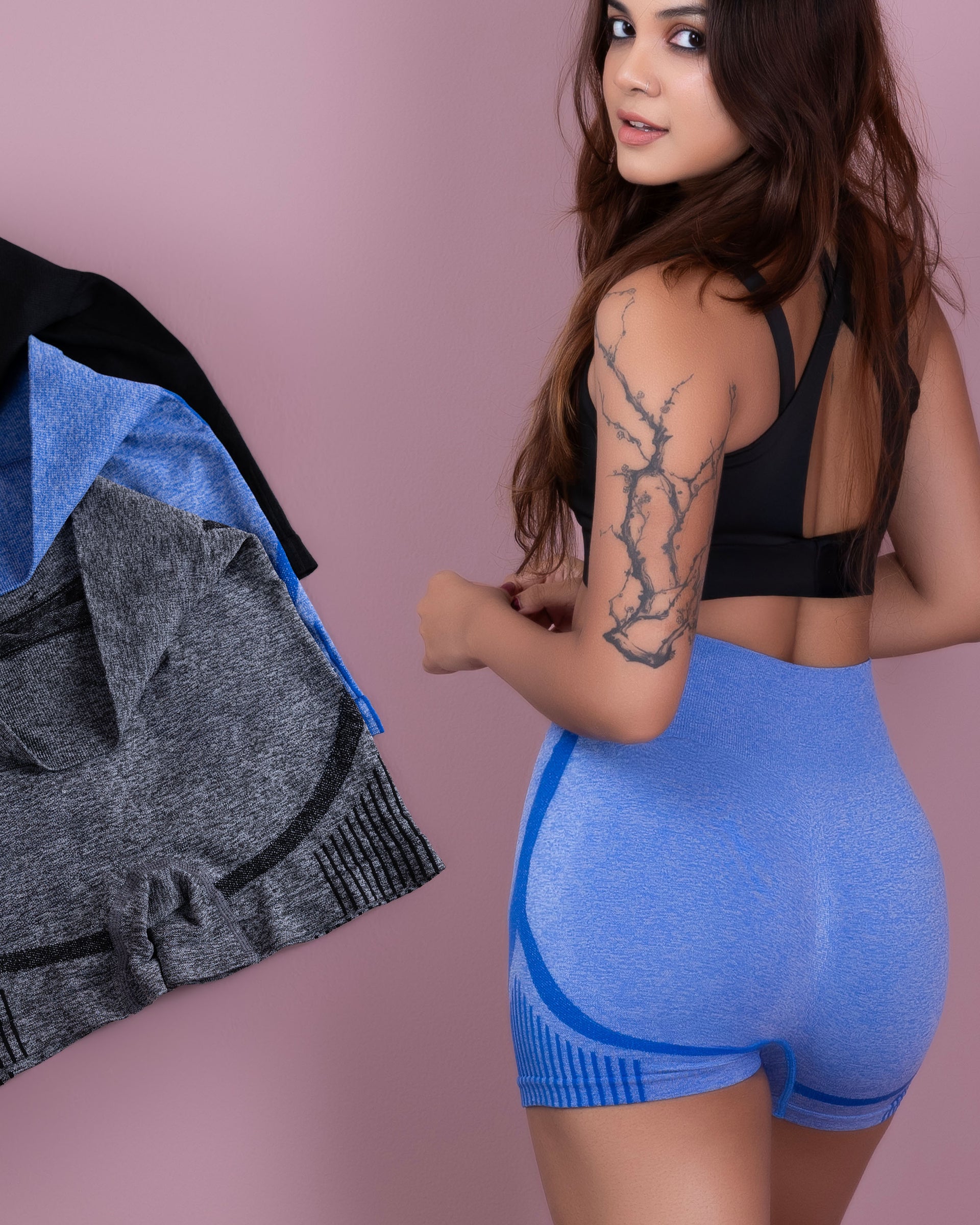 Seamless Yoga Shorts - High-Waisted Activewear by Gali’s Lingerie