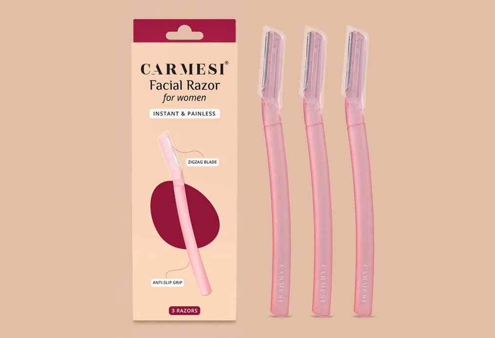 Carmesi Facial Razor for Women (Pack of 3)