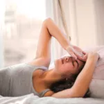Woman resting comfortably during period care