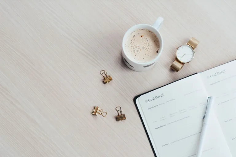 Desk planner and journal for tracking menstrual cycle phases