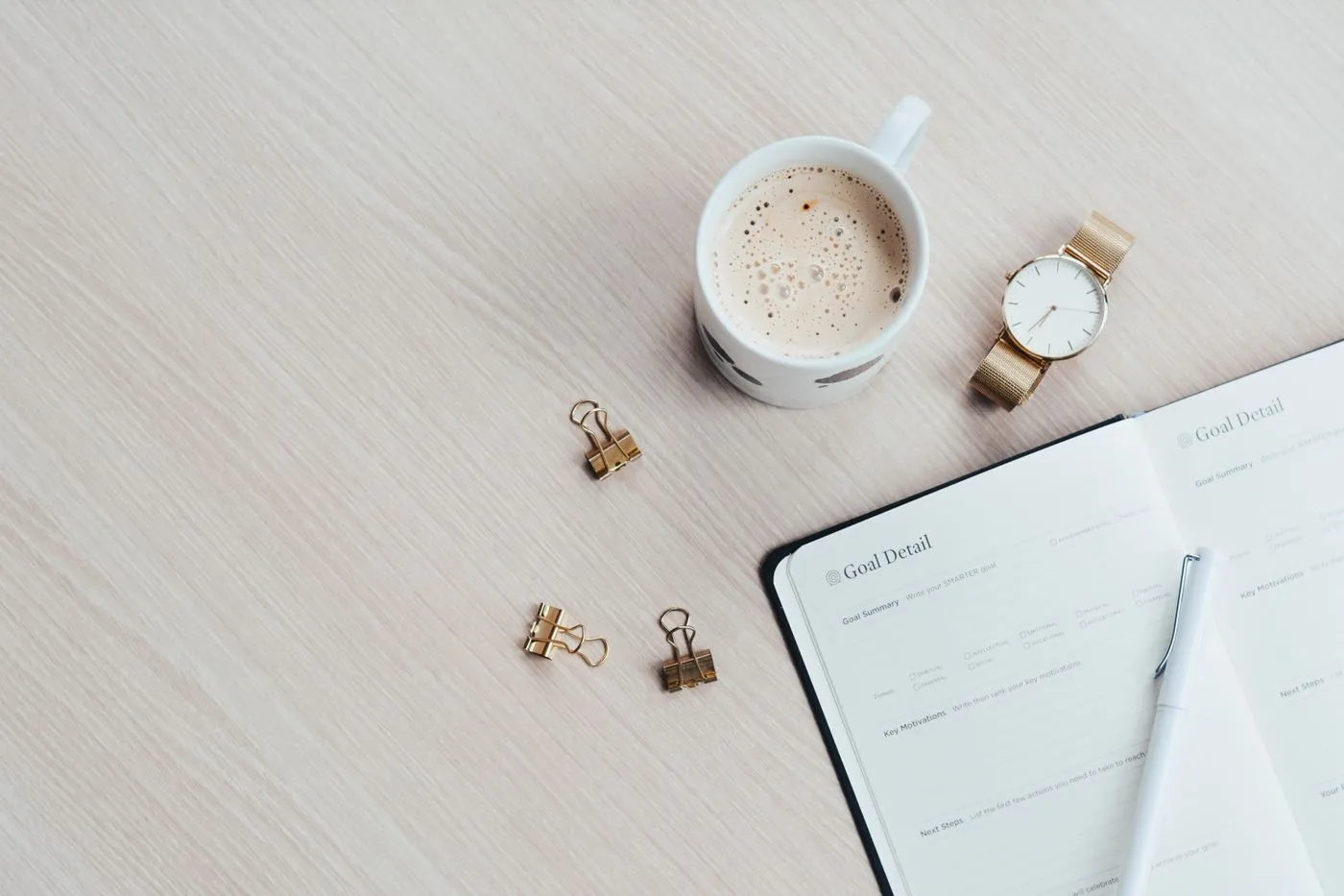 Desk planner and journal for tracking menstrual cycle phases